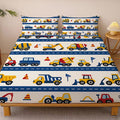 Premium Soft Cartoon Print Fitted Sheet Set – 16" Deep Pocket Comfort