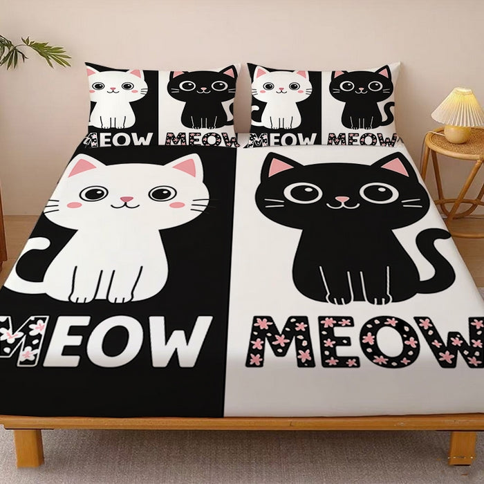 Premium Soft Cartoon Print Fitted Sheet Set – 16" Deep Pocket Comfort